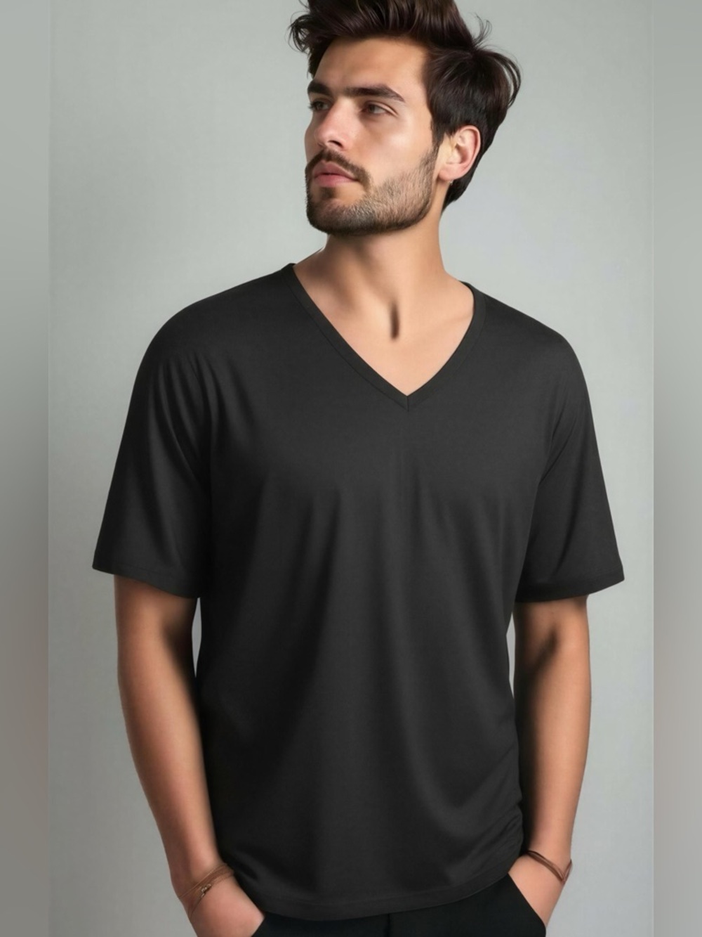 **Bundle** Calvin Klein Black V-Neck T-Shirts Set of 4